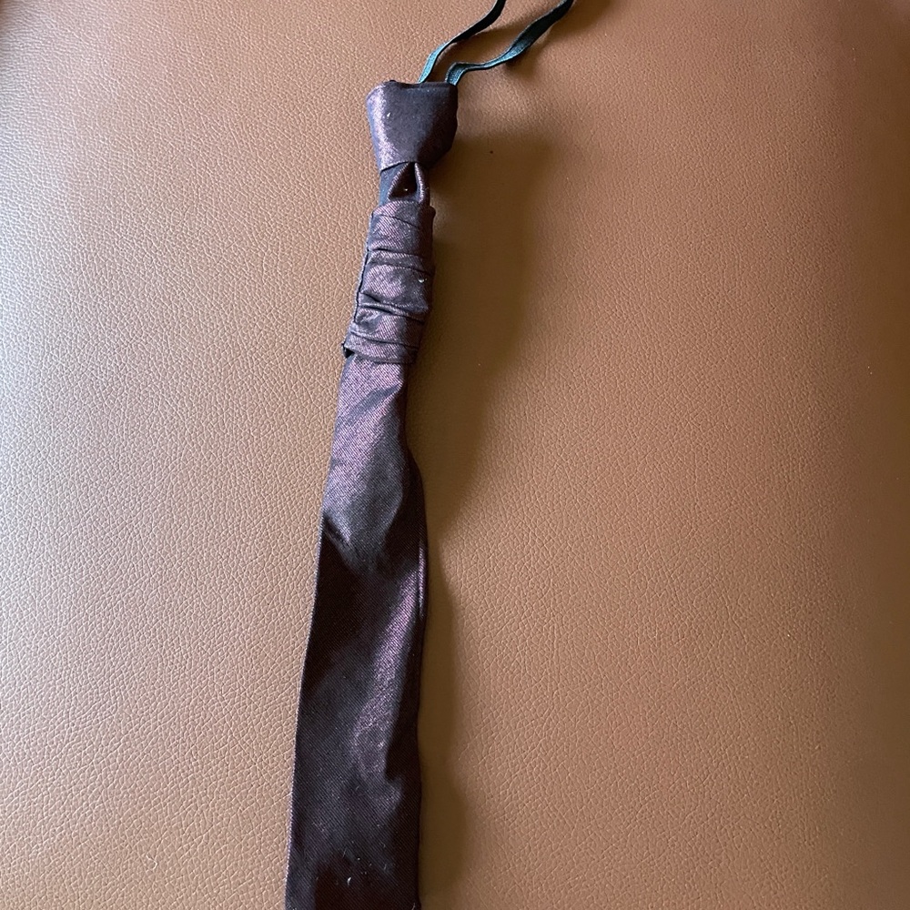 Men's Dark Brown Silk Tie - Unbranded